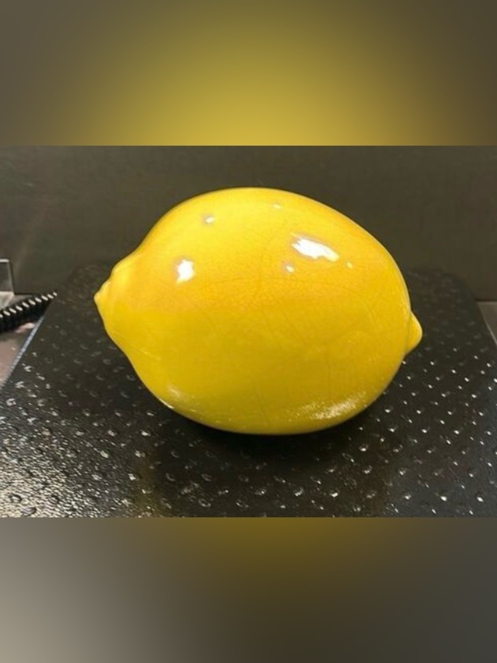 Ceramic Crazed Lemon Figurine - large